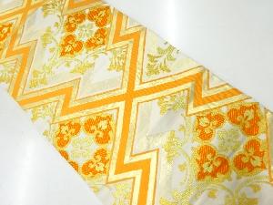 アンティーク　川島織物製　金糸菱華紋織出し袋帯（材料）